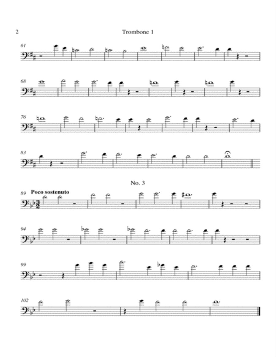 Three Equali Trombone Quartet scores gallery preview page 5