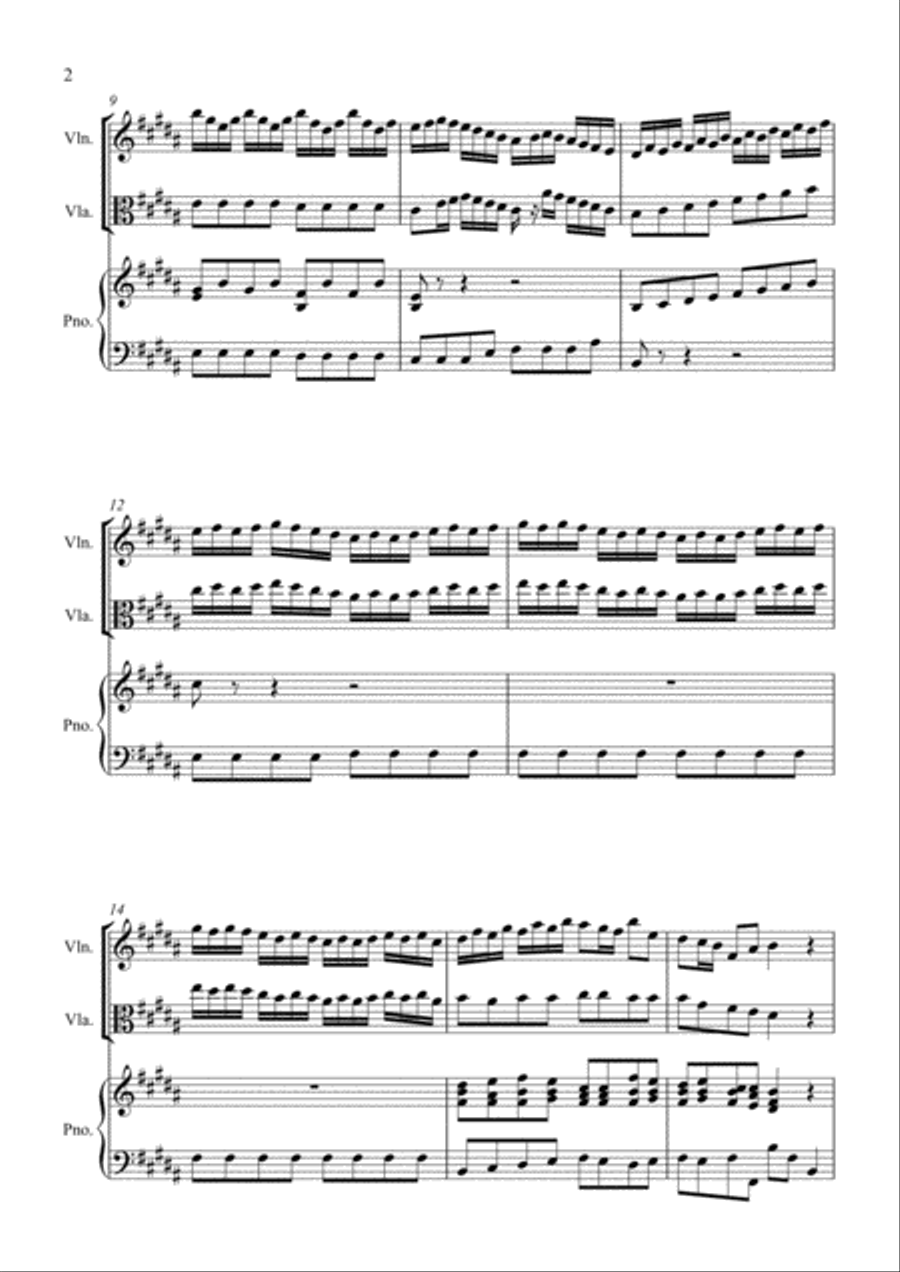 Arrival of The Queen of Sheba (Handel) String Duet scores gallery preview page 2