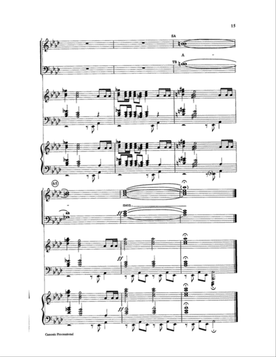 Canonic Processional 4-Part scores gallery preview page 15