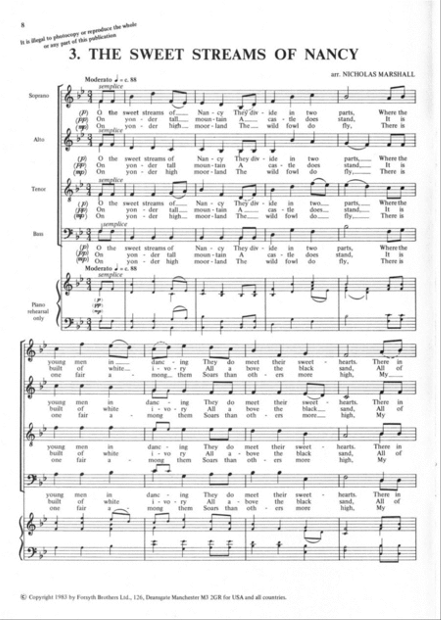 Five West Country Folk Tunes 4-Part scores gallery preview page 3