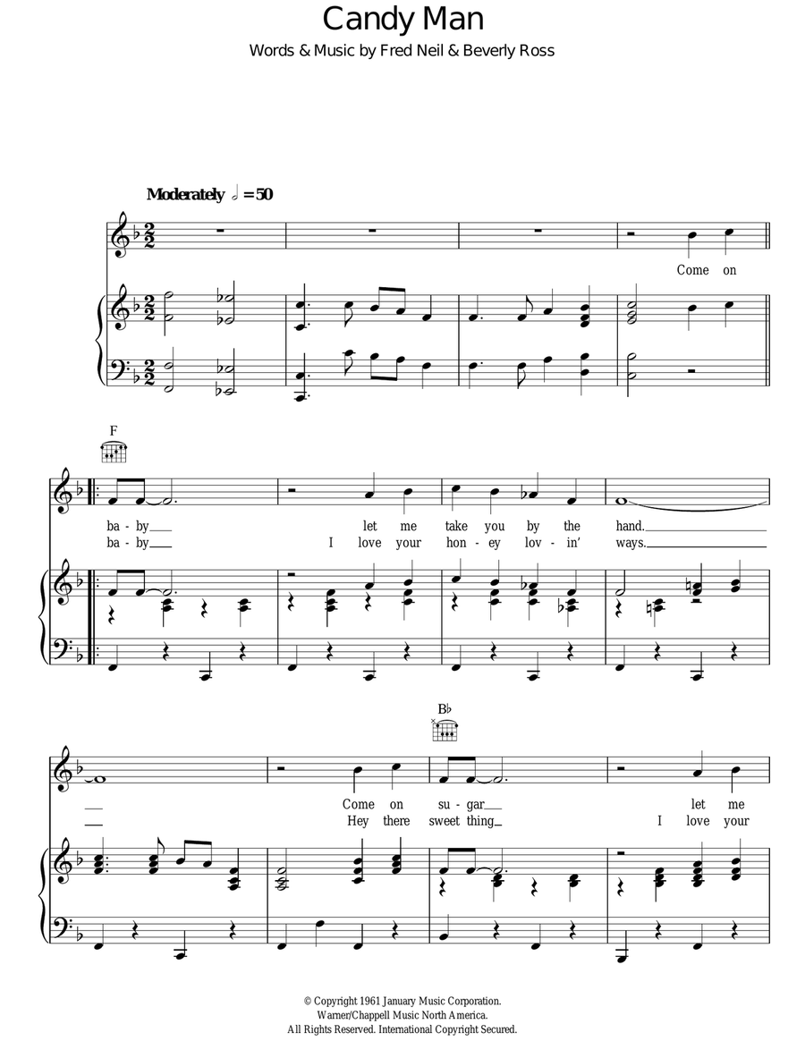 Candy Man Candy Man Guitar scores gallery preview page 1