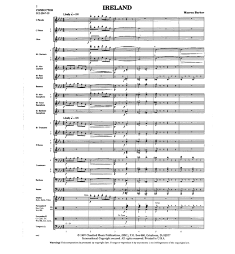 Ireland Concert Band scores gallery preview page 2