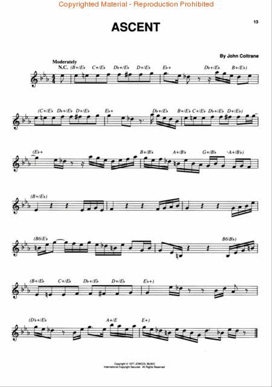 The Music of John Coltrane Tenor Saxophone scores gallery preview page 3