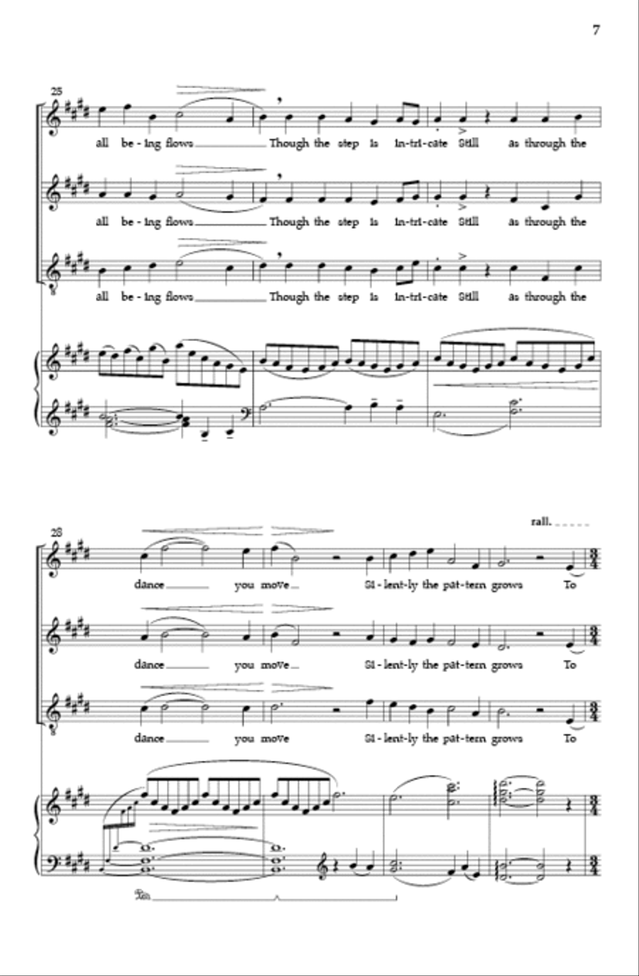 Patterns on the Snow (SATB) 4-Part scores gallery preview page 5