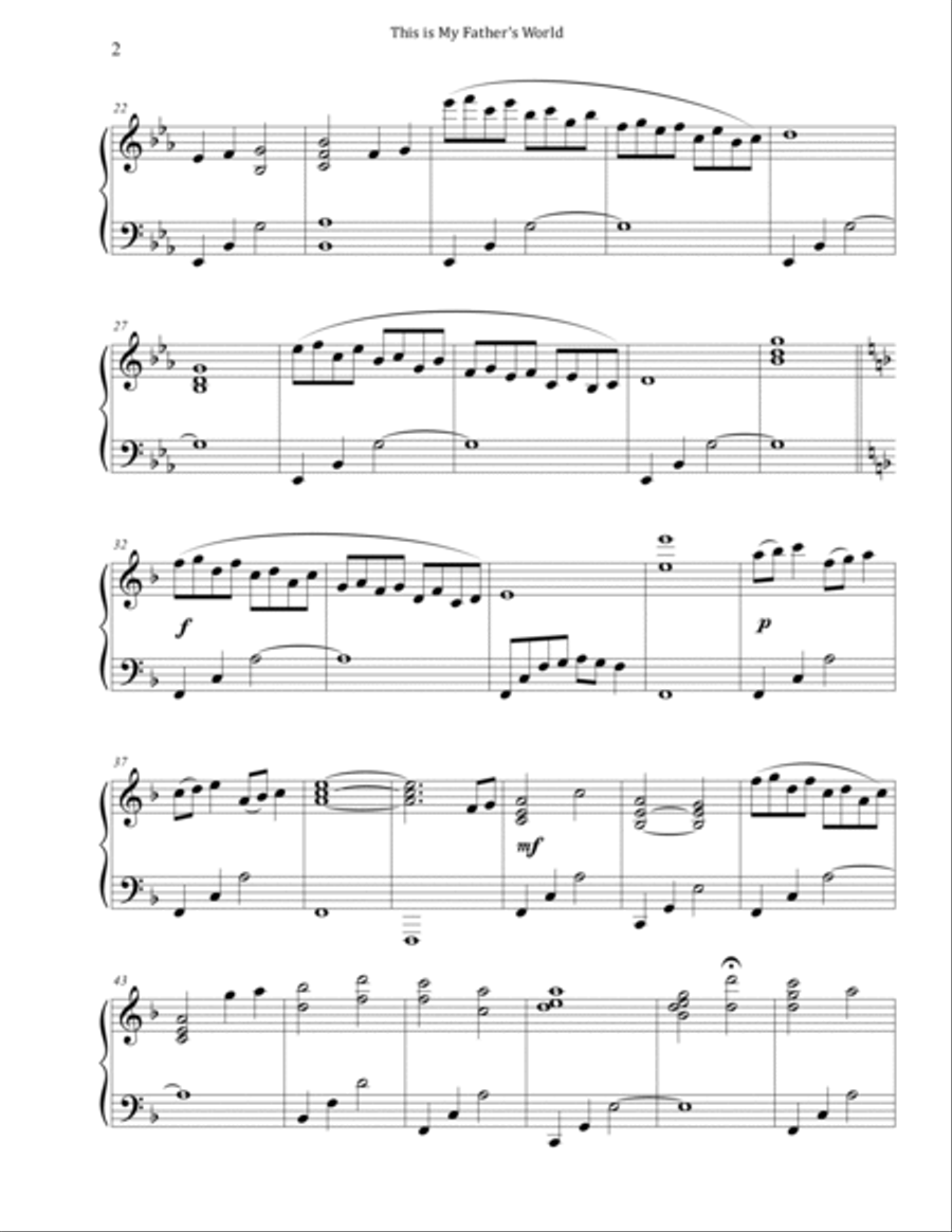 This is My Father's World (Piano Solo) Piano Solo scores gallery preview page 2