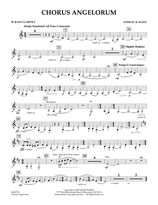 Chorus Angelorum - Bb Bass Clarinet