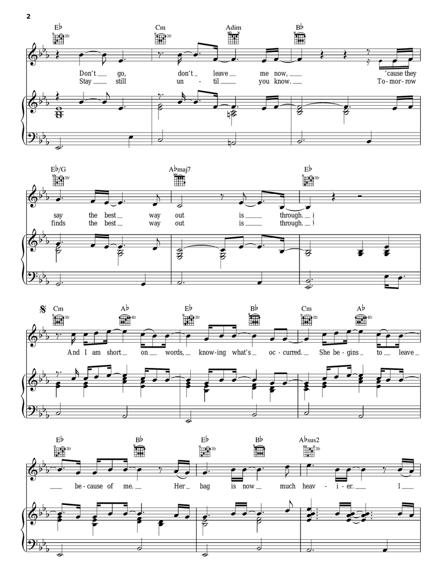 Ungodly Hour Piano, Vocal, Guitar scores gallery preview page 2