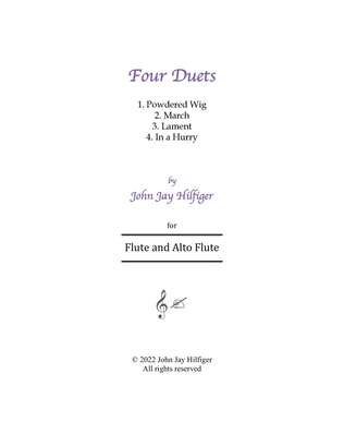 Book cover for Four Duets for Flute and Alto Flute