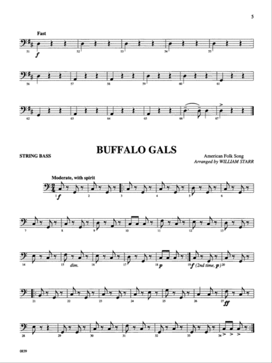 Strings Around the World -- Folk Songs of the U.S.A. String Orchestra scores gallery preview page 4