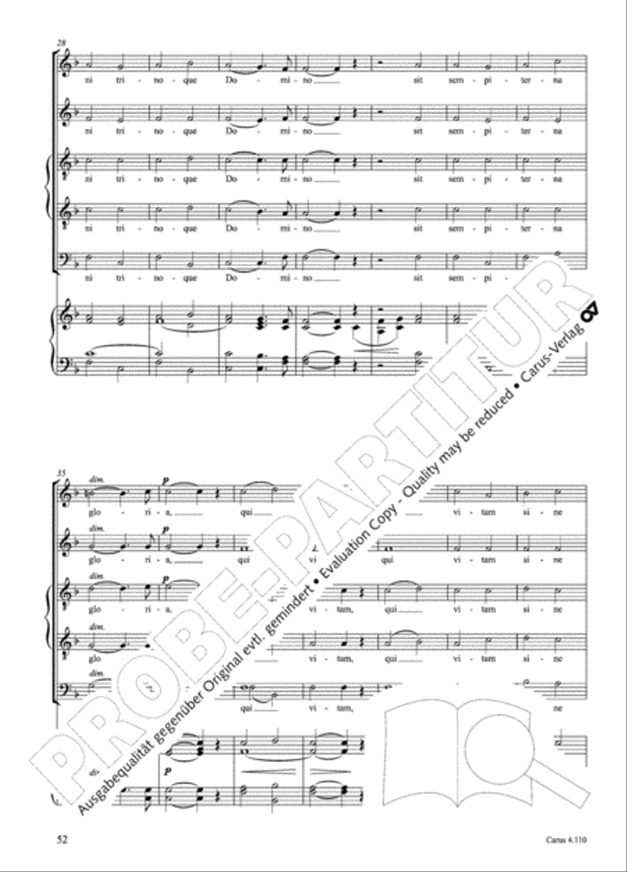 20 Latin Motets (Chants sacres latin/ 20 latein. Motetten) 4-Part scores gallery preview page 53