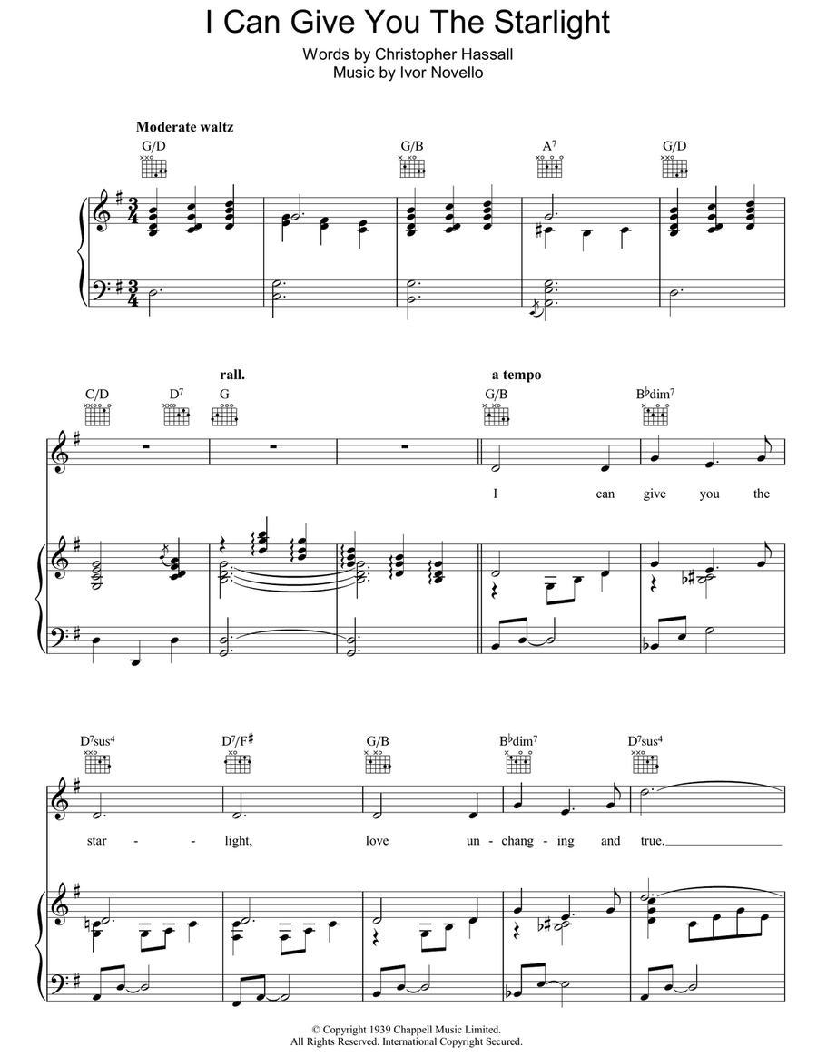 I Can Give You The Starlight Guitar scores gallery preview page 1