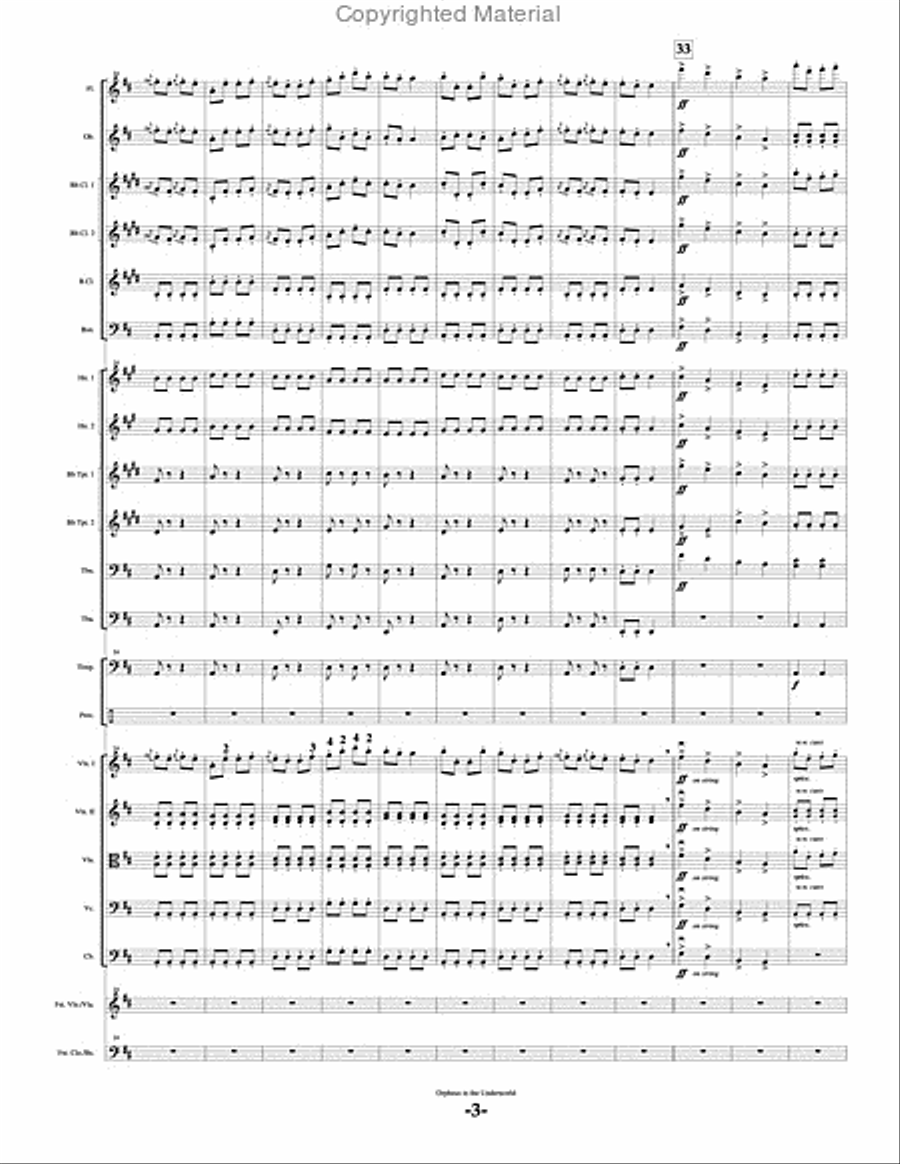 Overture from 'Orpheus in the Underworld' (score & parts) String Orchestra scores gallery preview page 4