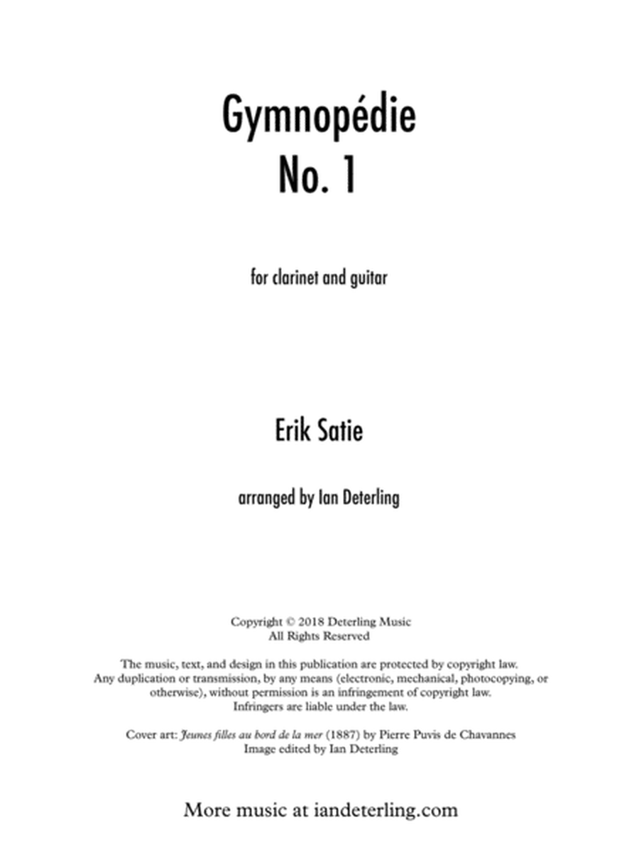 Gymnopédie No. 1 (Clarinet, Guitar) image number null