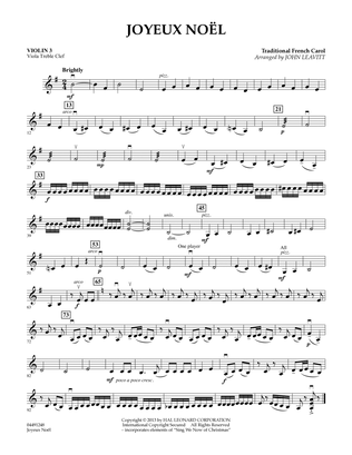 Joyeux Noel - Violin 3 (Viola Treble Clef)