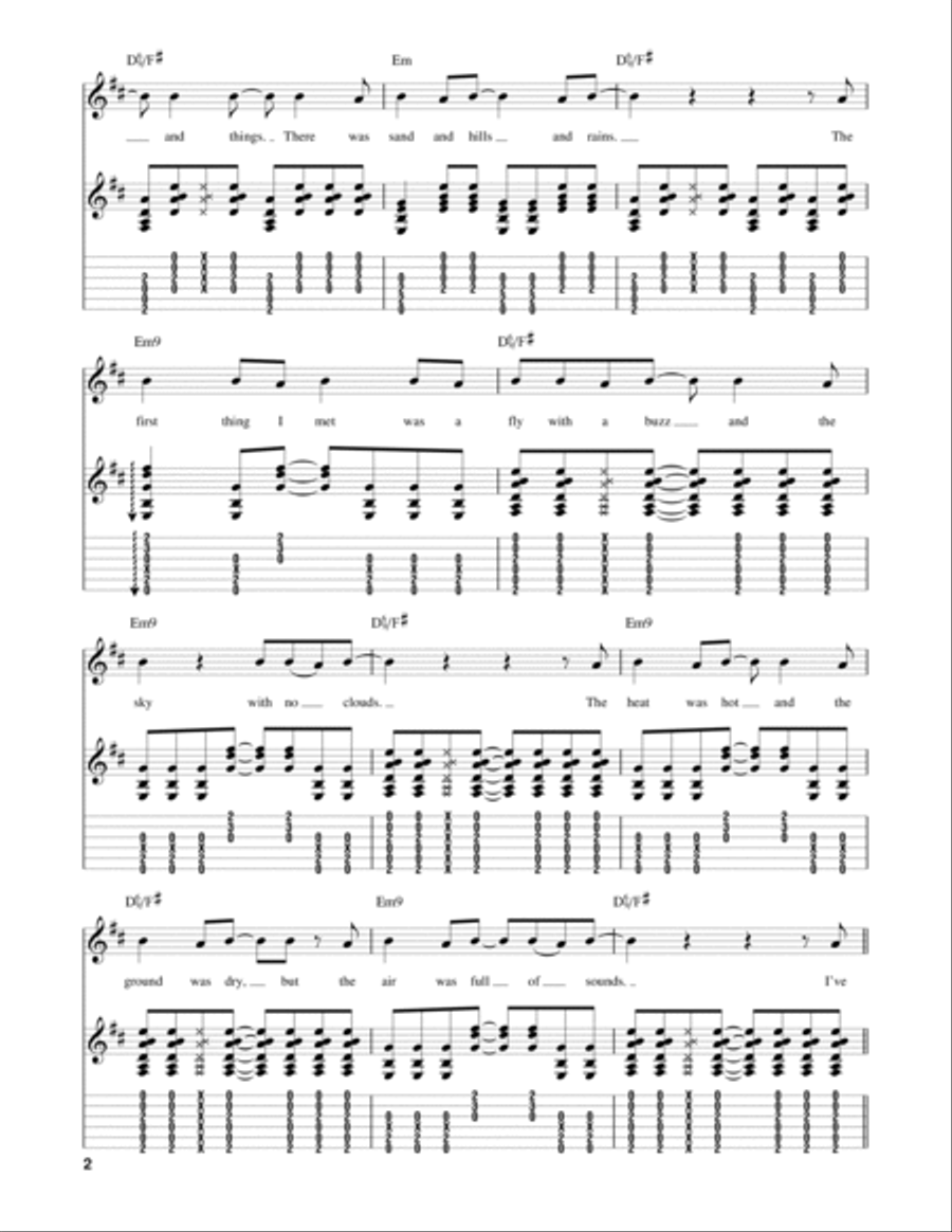 A Horse With No Name Electric Guitar scores gallery preview page 2