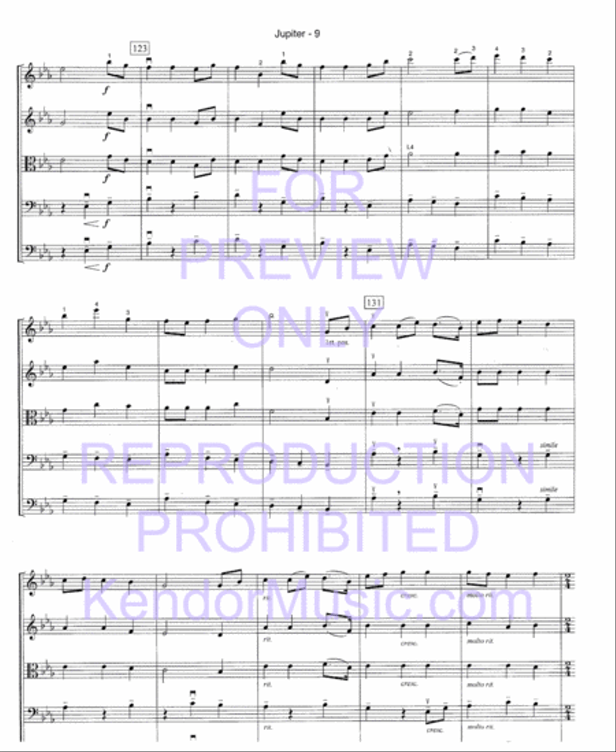 Jupiter (from The Planets) String Orchestra scores gallery preview page 11