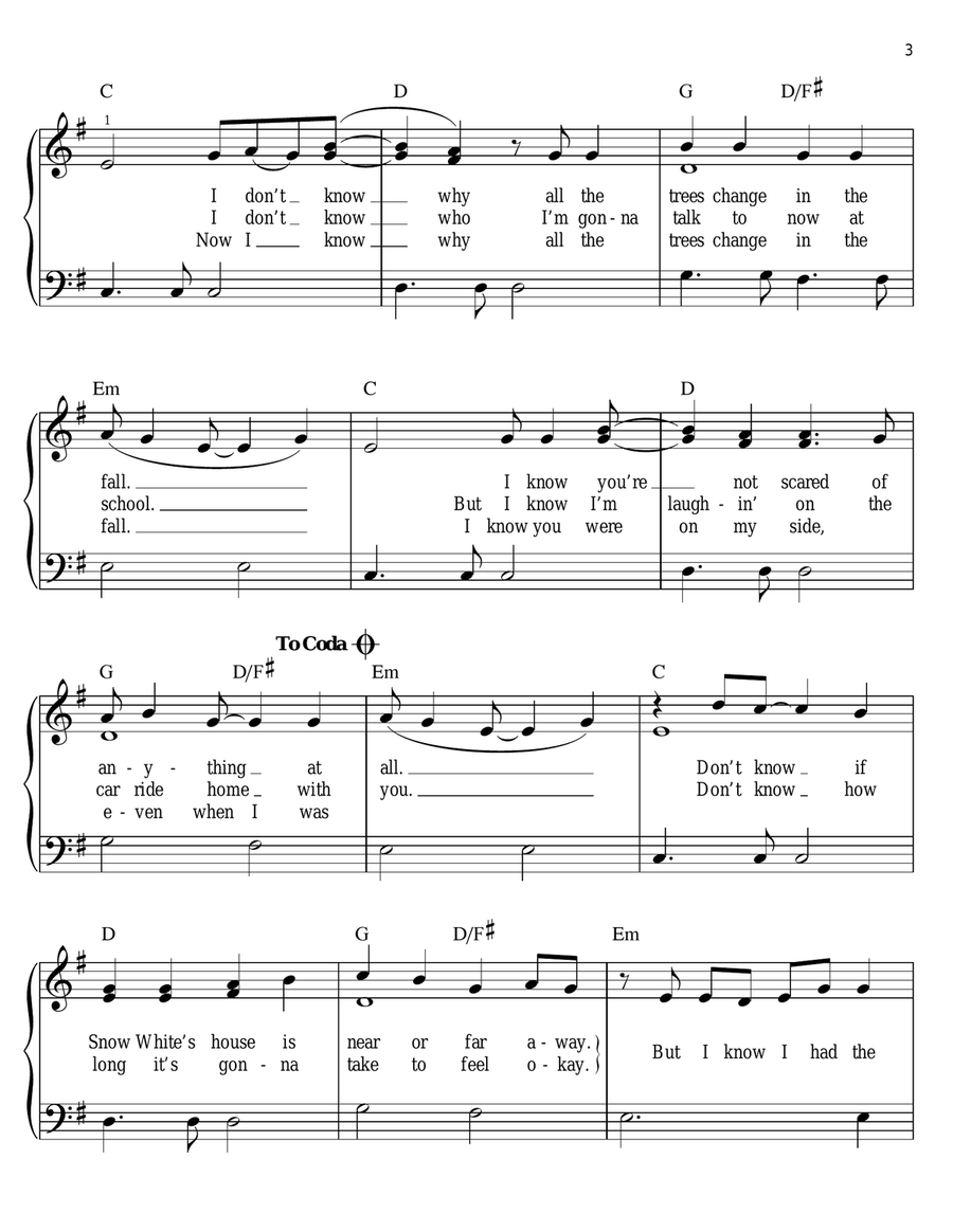 The Best Day Easy Piano scores gallery preview page 3