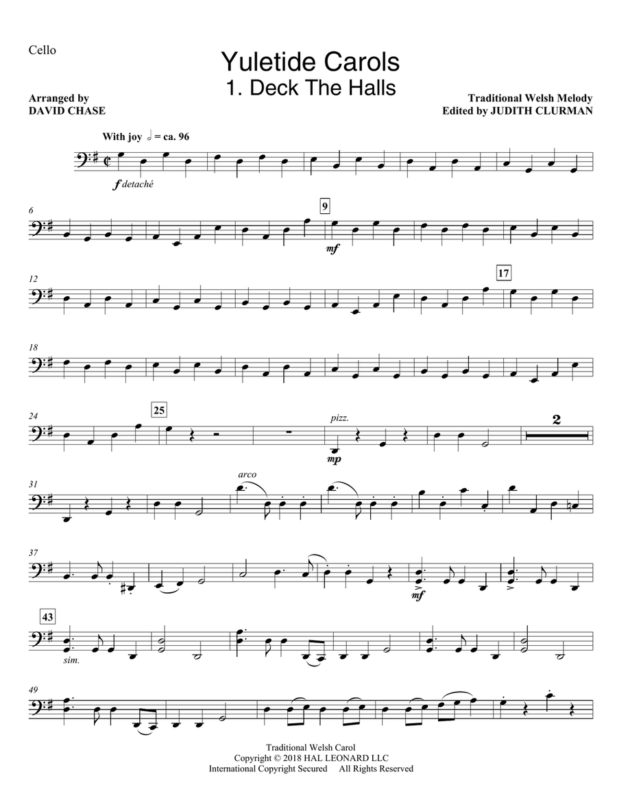 Yuletide Carols - Cello