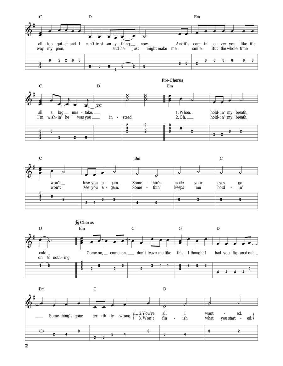 Haunted Acoustic Guitar scores gallery preview page 2