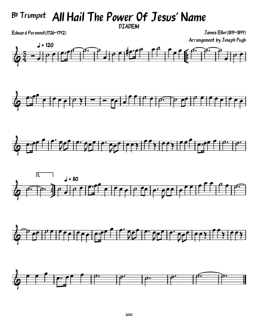 All Hail The Power Of Jesus' Name (Brass Quintet) 