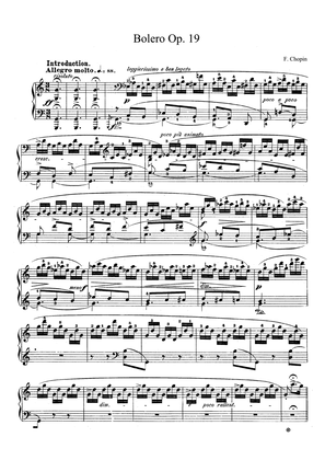 Book cover for Chopin Bolero Op. 19 in C Major