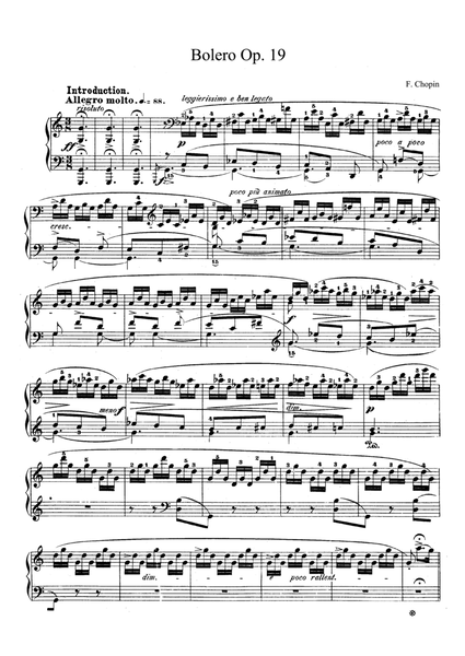 Chopin Bolero Op. 19 in C Major