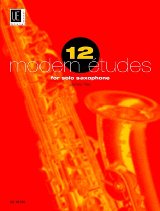Book cover for 12 Modern Etudes For Solo Saxophone