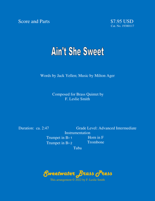 Book cover for Ain’t She Sweet