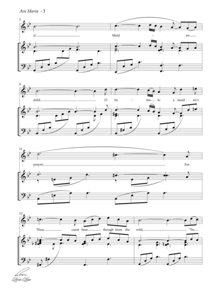 Ave Maria Piano Solo scores gallery preview page 3