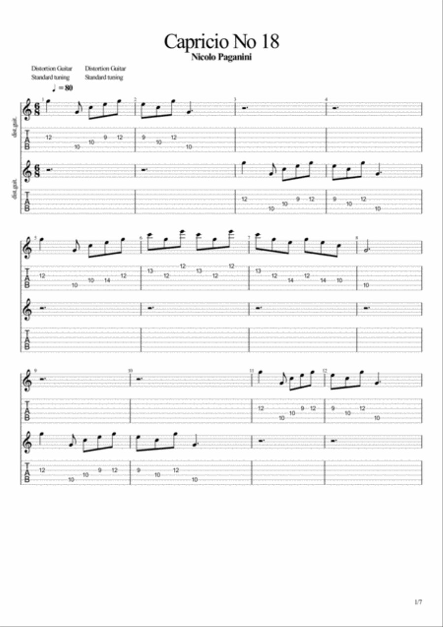Capricio No 18 Large Ensemble scores gallery preview page 1
