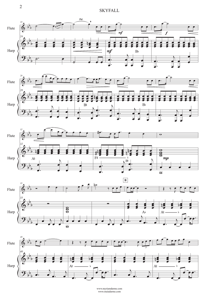 Skyfall Flute scores gallery preview page 3