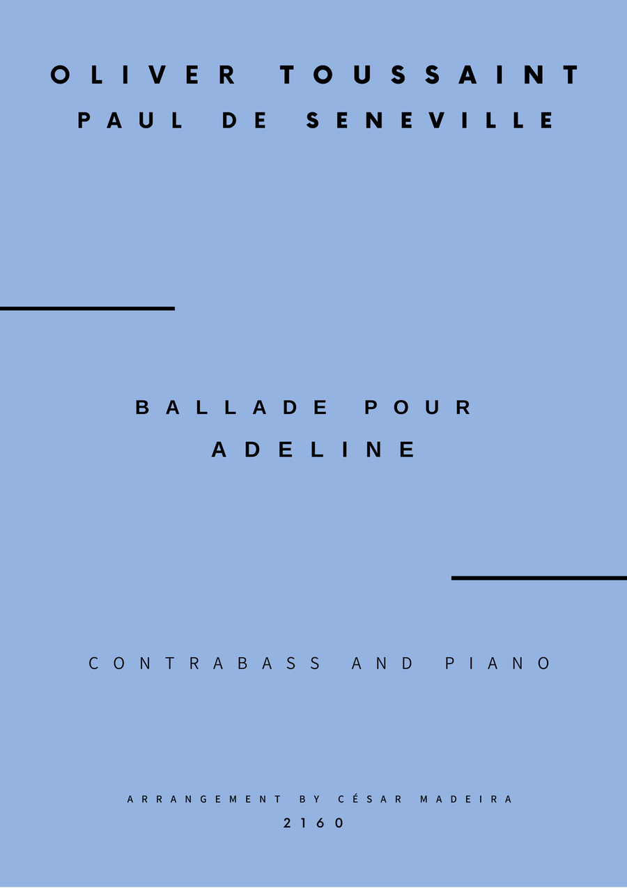 Ballade Pour Adeline Double Bass scores gallery preview page 1