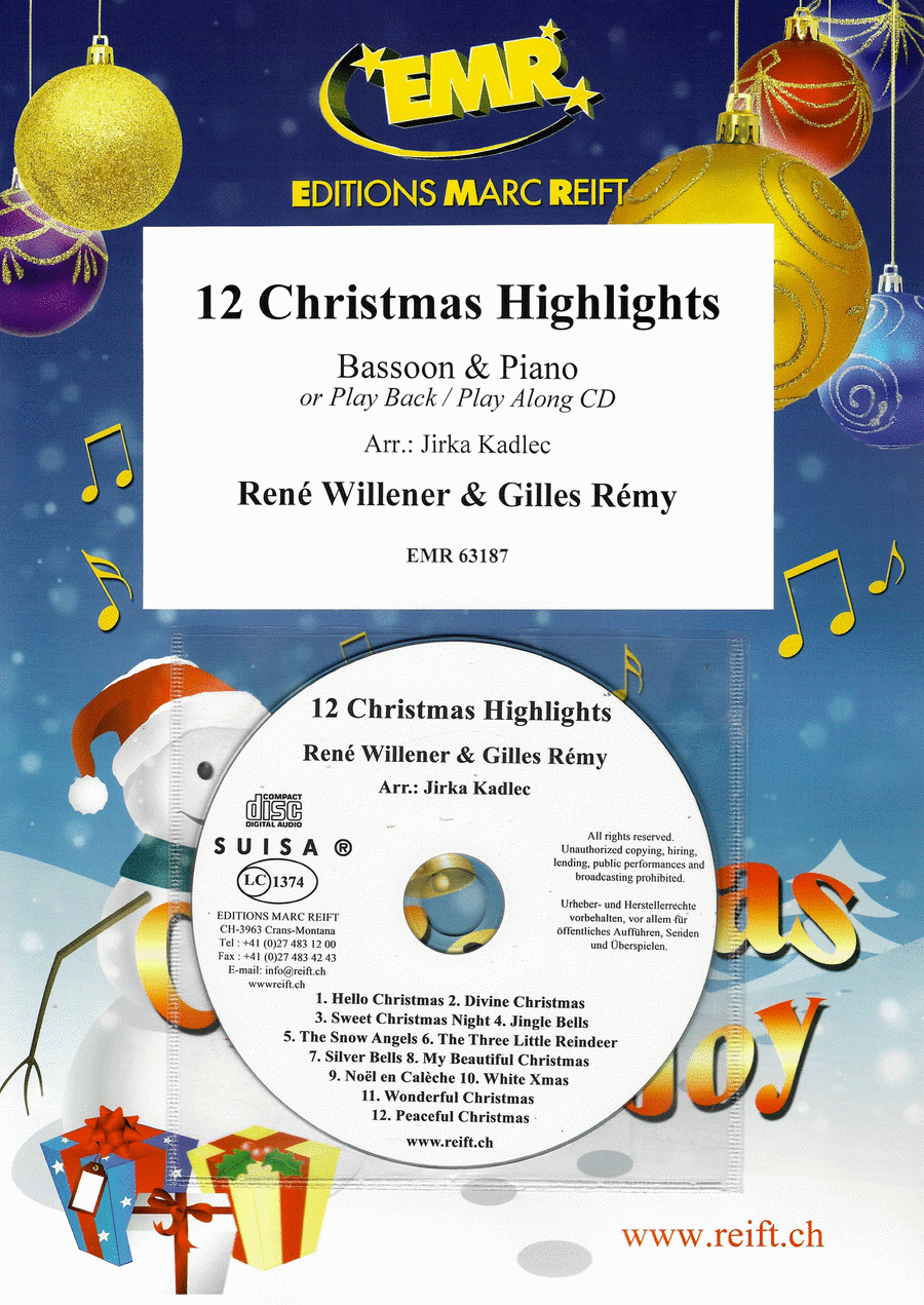 12 Christmas Highlights 12 Christmas Highlights Bassoon Solo scores gallery preview page 1