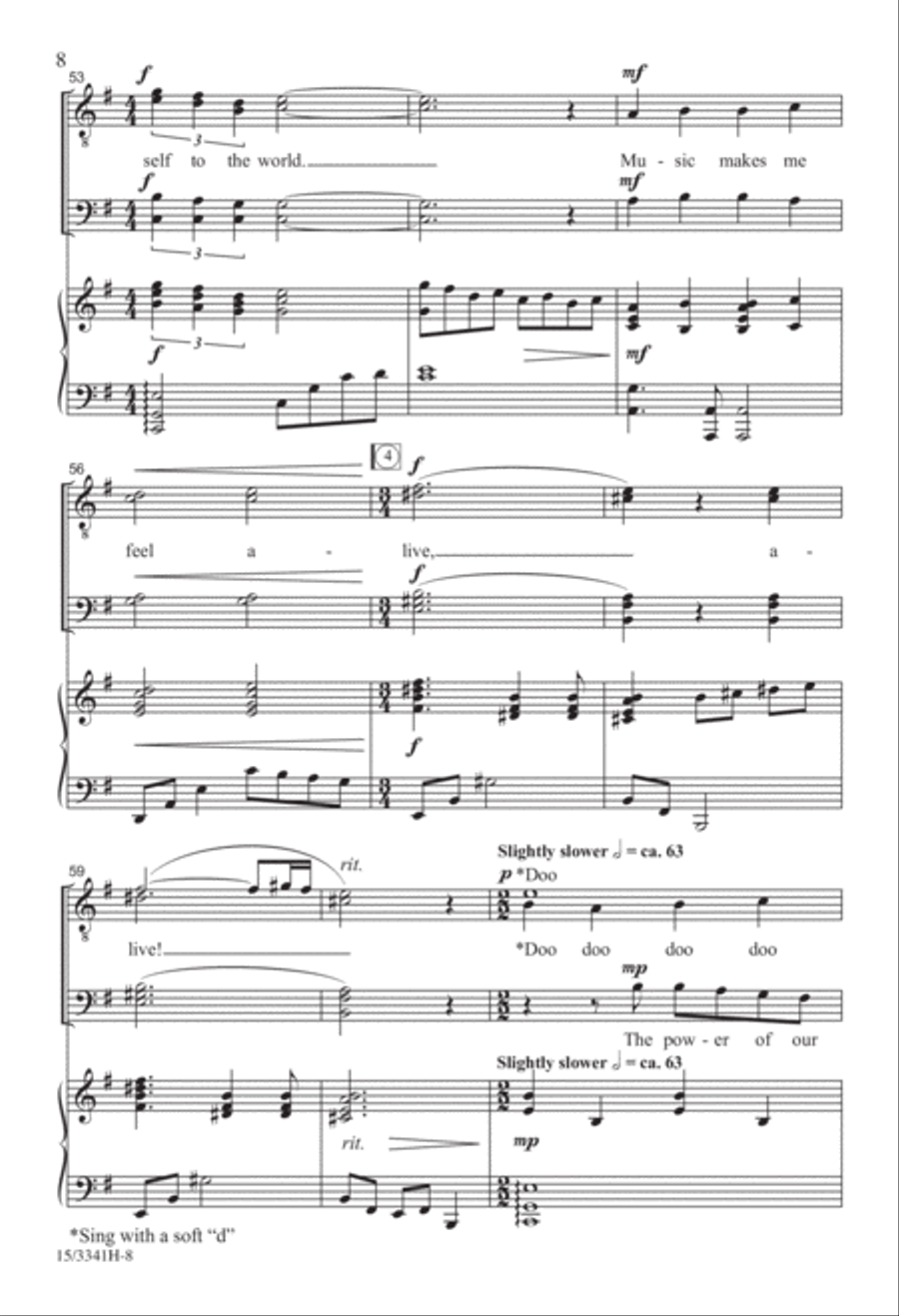 Music Makes Me Feel Alive TTBB scores gallery preview page 8