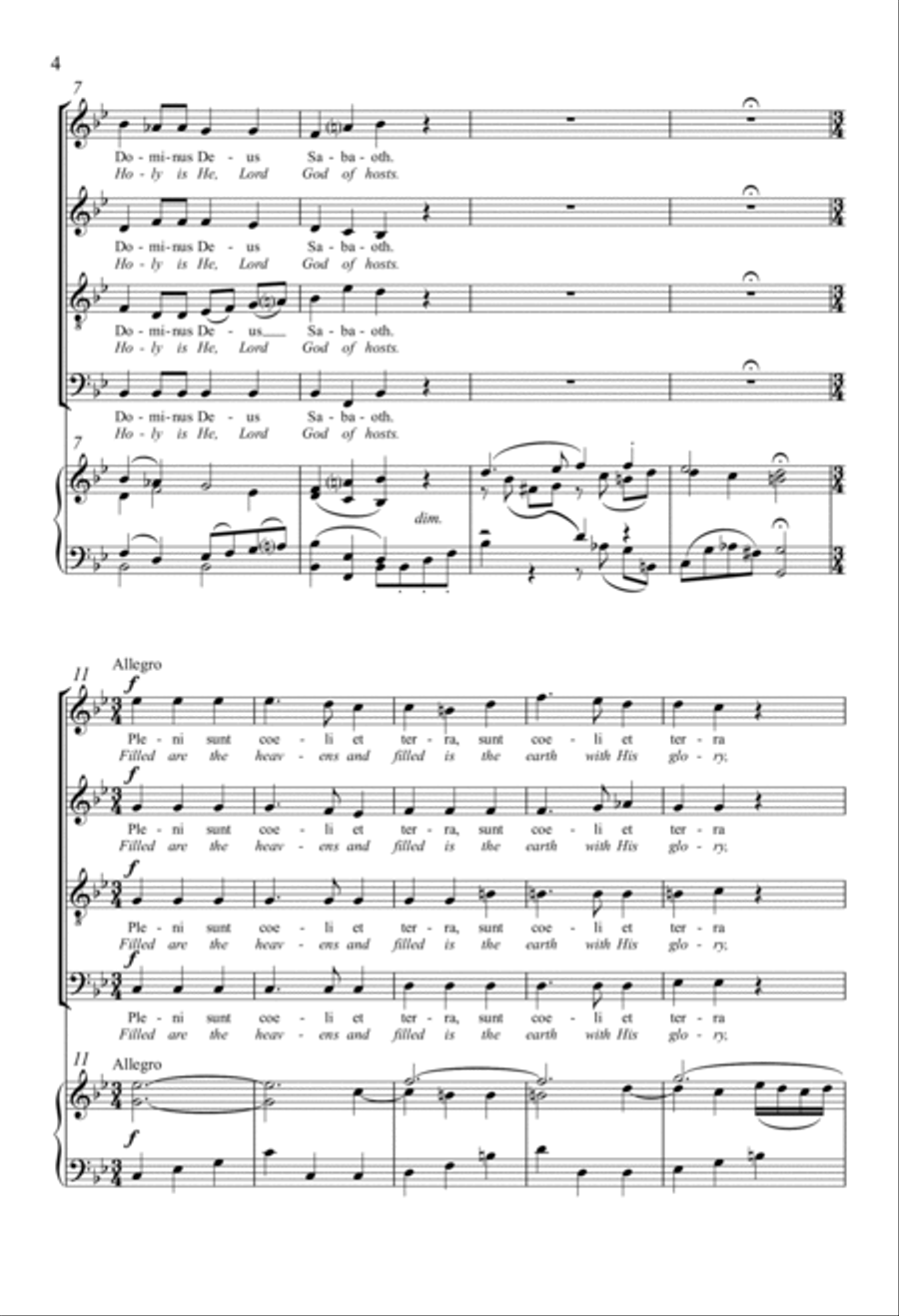 Sanctus 4-Part scores gallery preview page 2