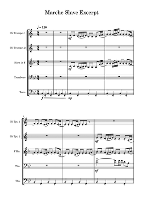 Marche Slave Excerpt - Brass Quintet