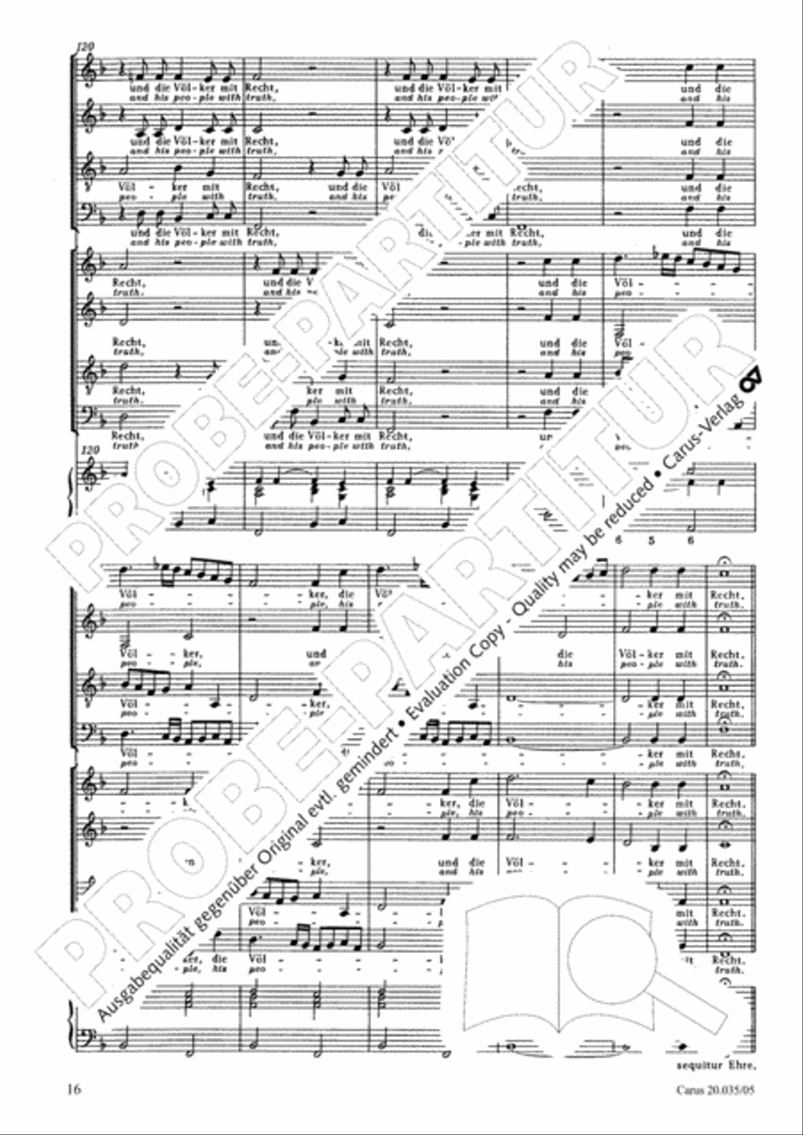 Sing to the Lord a new song (Singet dem Herrn ein neues Lied) 4-Part scores gallery preview page 17