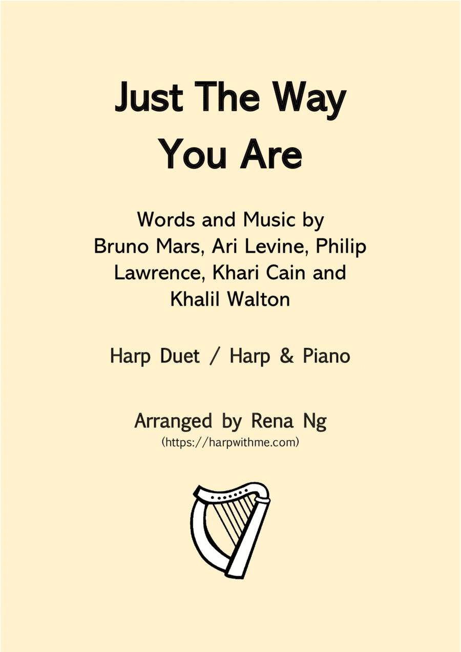 Just The Way You Are Harp scores gallery preview page 1