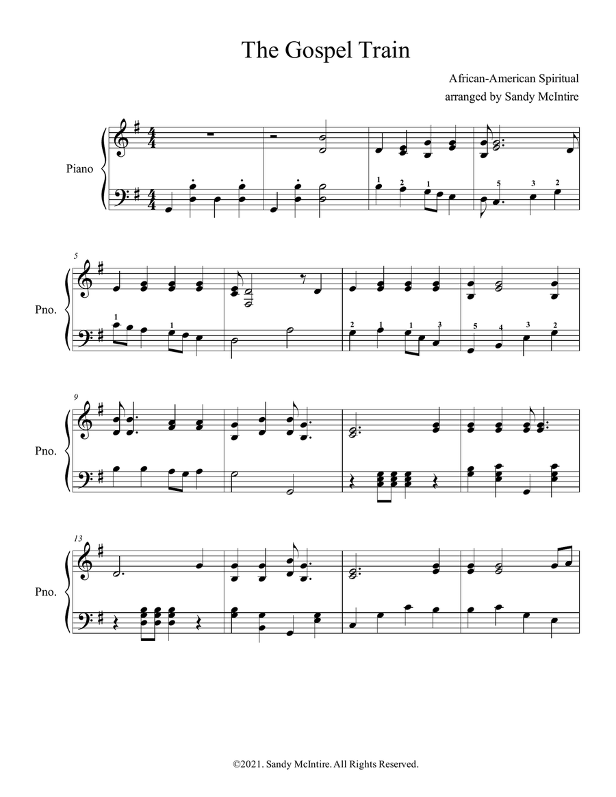 The Gospel Train The Gospel Train Piano Method scores gallery preview page 1