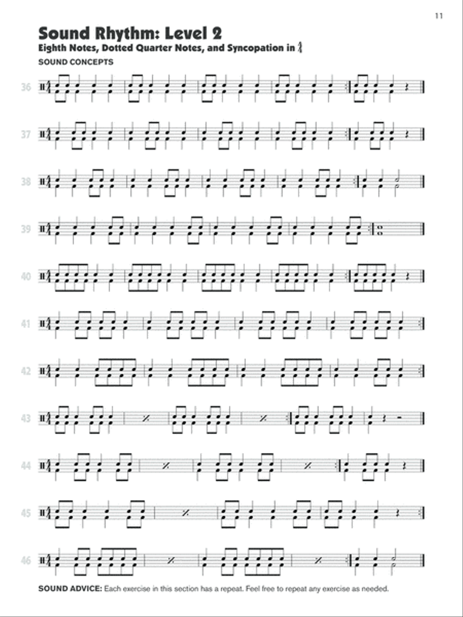 Sound Percussion (Snare/Bass Drum) Percussion Ensemble scores gallery preview page 2