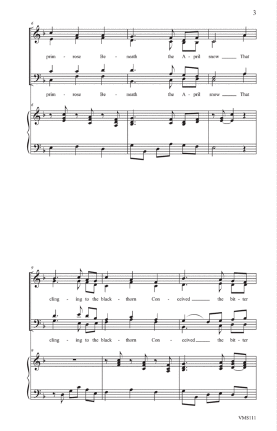 A Wild Primrose 4-Part scores gallery preview page 3