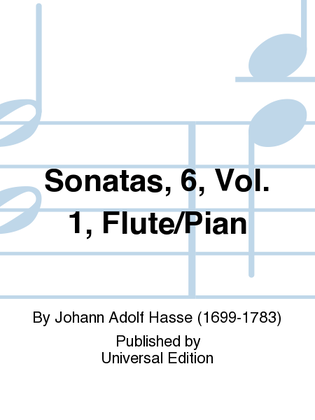 Book cover for Sonatas, 6, Vol. 1, Flute/Pian