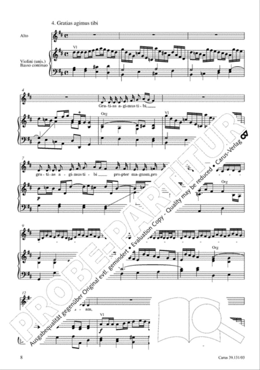 Missa brevis in B minor Alto Voice scores gallery preview page 9