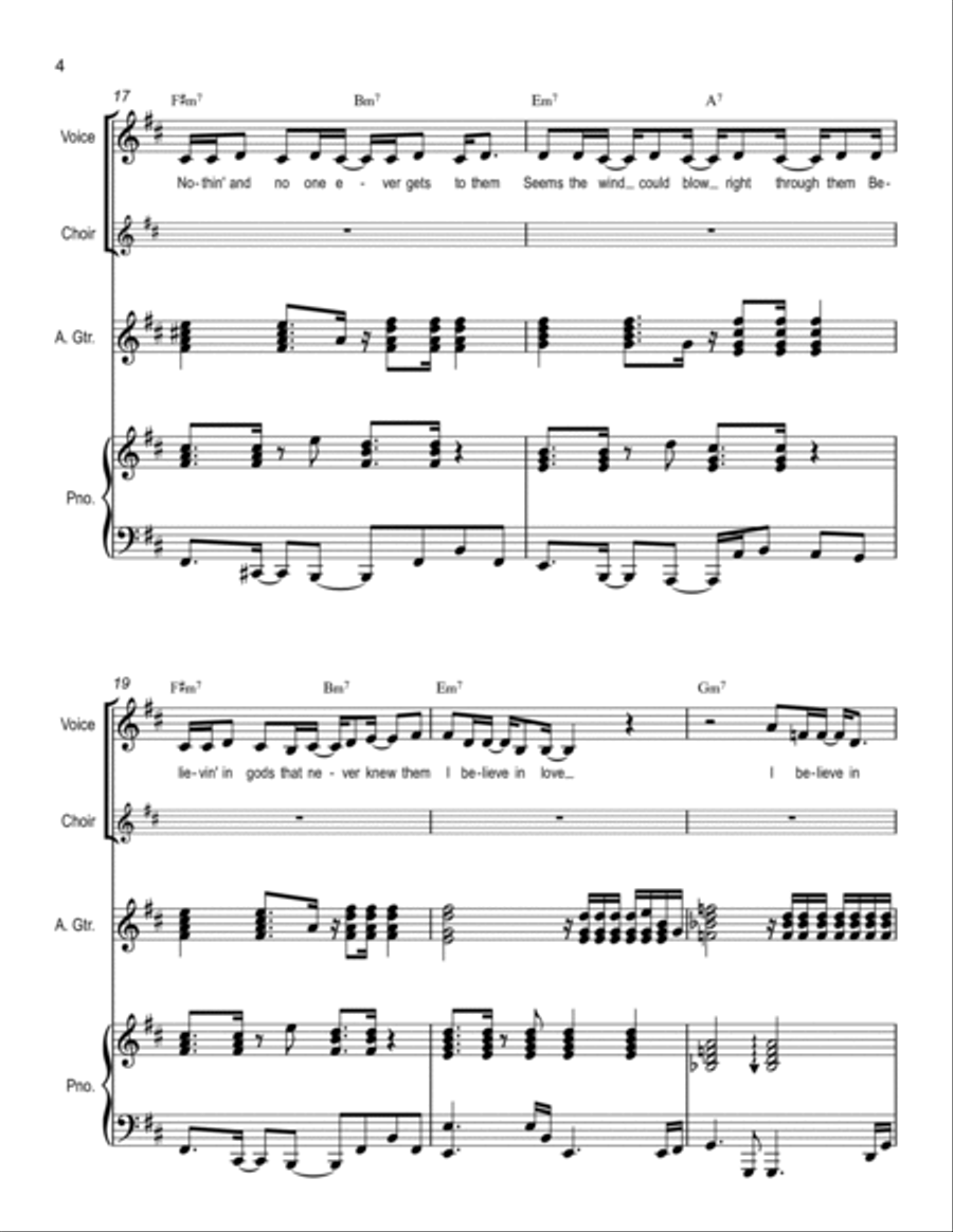I Believe In Love Piano, Vocal, Guitar scores gallery preview page 4