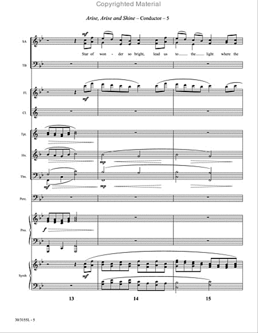 Arise, Arise and Shine! - Orchestral Score and Parts Choir scores gallery preview page 6
