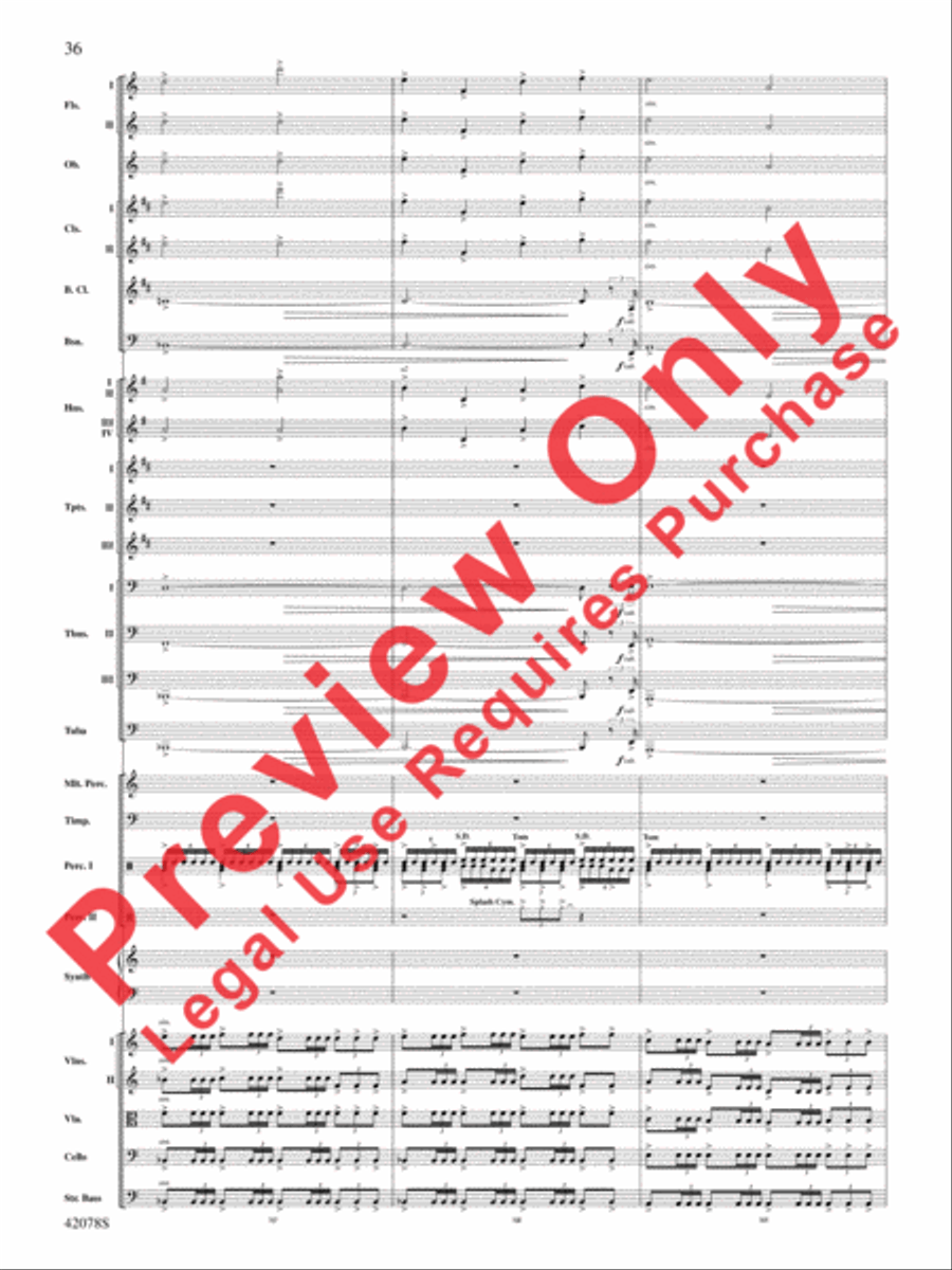 Man of Steel, Selections from Full Orchestra scores gallery preview page 37