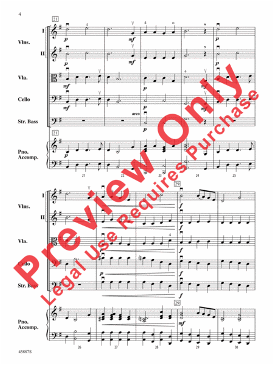 Go Tell It on the Mountain String Orchestra scores gallery preview page 4