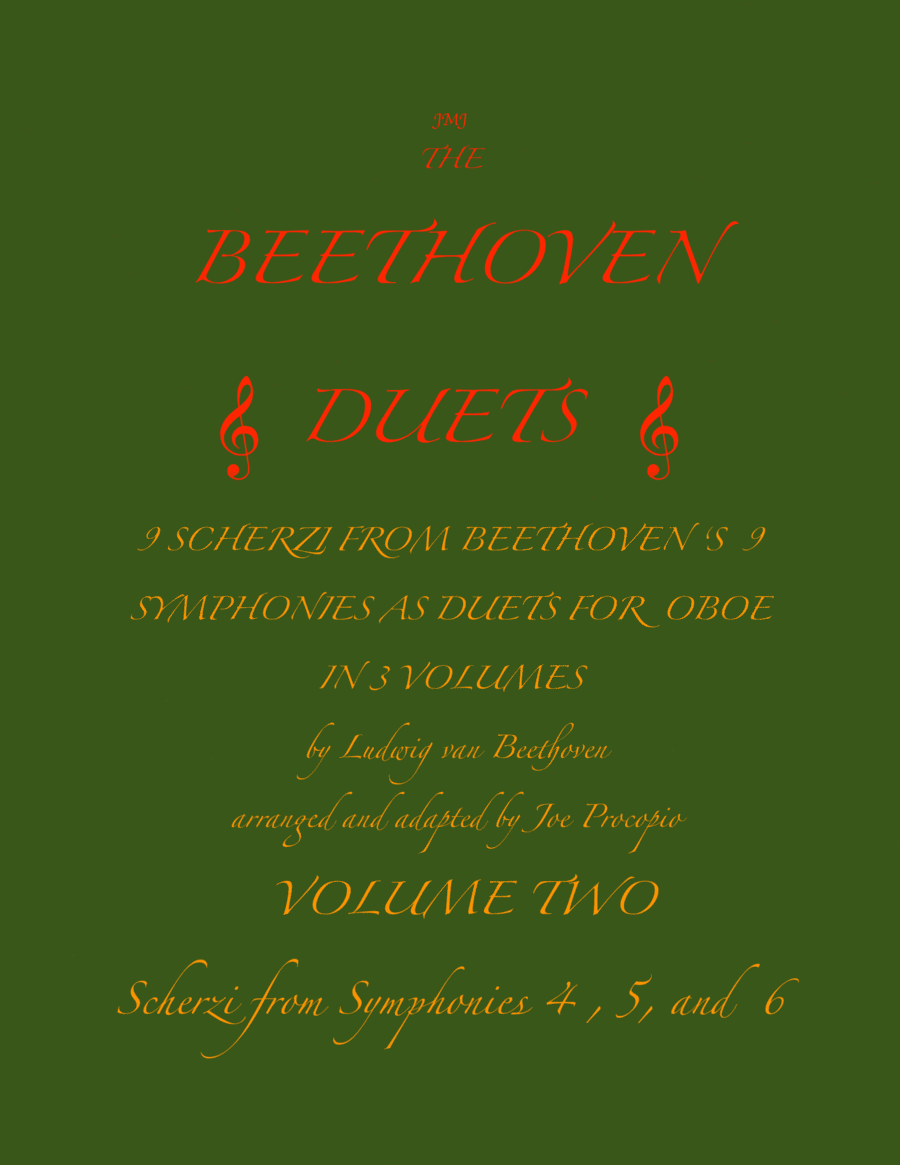 The Beethoven Duets For Oboe Volume 2 Scherzi 4, 5 and 6 Woodwind Duet scores gallery preview page 1
