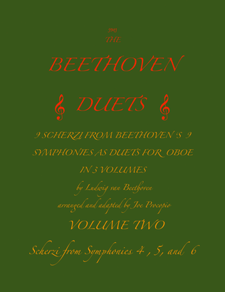 The Beethoven Duets For Oboe Volume 2 Scherzi 4, 5 and 6