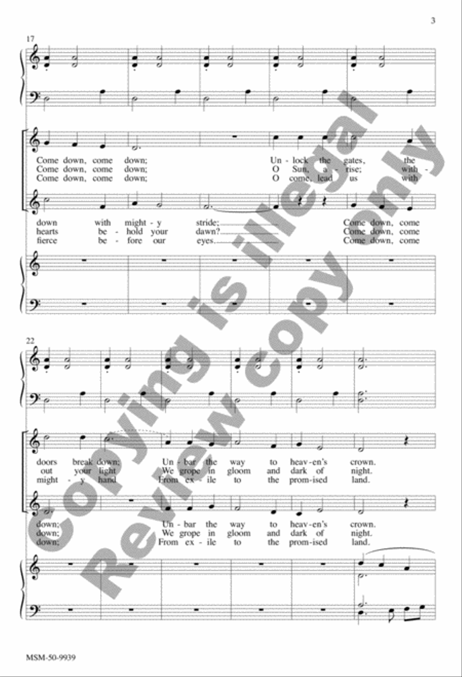O Savior, Rend the Heavens Wide 2-Part scores gallery preview page 4